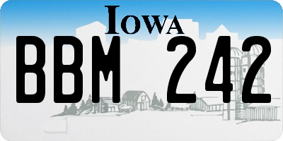 IA license plate BBM242