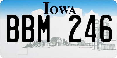 IA license plate BBM246