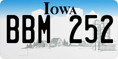 IA license plate BBM252