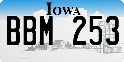 IA license plate BBM253