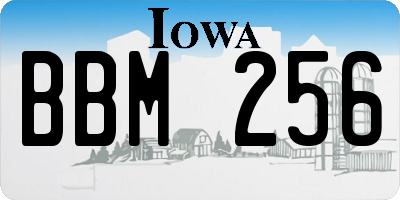 IA license plate BBM256