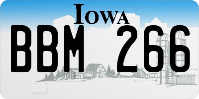 IA license plate BBM266