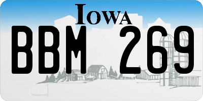 IA license plate BBM269