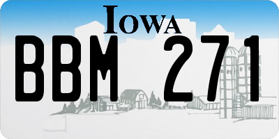 IA license plate BBM271