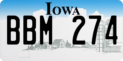 IA license plate BBM274
