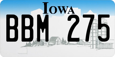 IA license plate BBM275