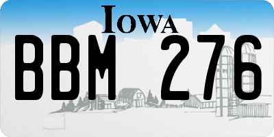 IA license plate BBM276