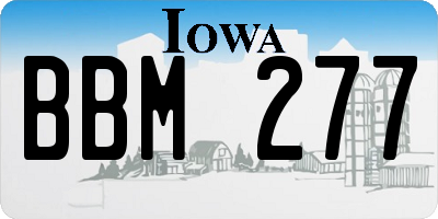 IA license plate BBM277
