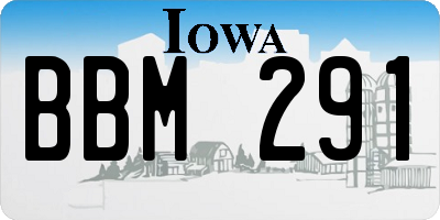 IA license plate BBM291