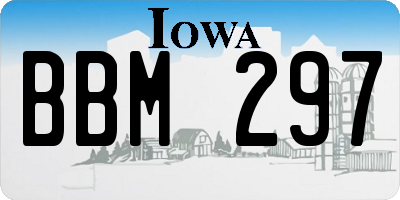 IA license plate BBM297