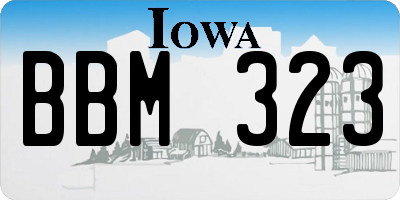 IA license plate BBM323