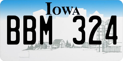 IA license plate BBM324