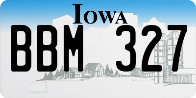 IA license plate BBM327