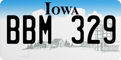 IA license plate BBM329