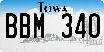 IA license plate BBM340