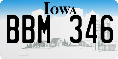 IA license plate BBM346