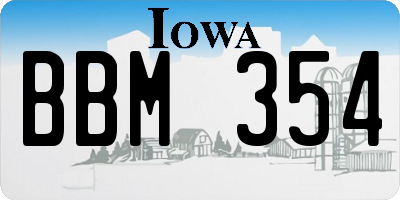 IA license plate BBM354