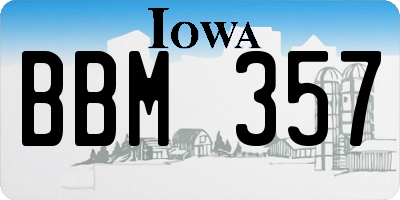 IA license plate BBM357