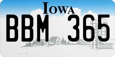 IA license plate BBM365