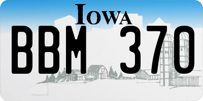 IA license plate BBM370