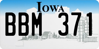 IA license plate BBM371