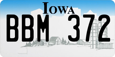 IA license plate BBM372