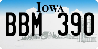 IA license plate BBM390