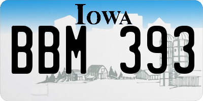 IA license plate BBM393