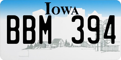 IA license plate BBM394