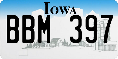 IA license plate BBM397