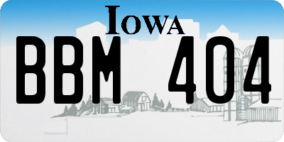 IA license plate BBM404