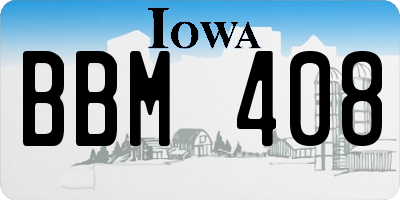 IA license plate BBM408