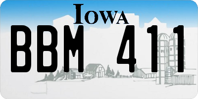 IA license plate BBM411