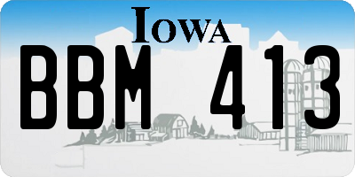 IA license plate BBM413