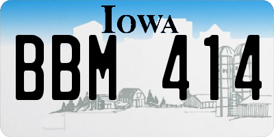 IA license plate BBM414