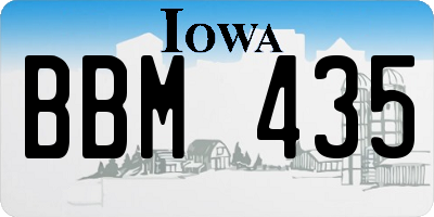 IA license plate BBM435