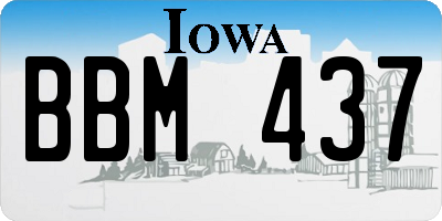 IA license plate BBM437