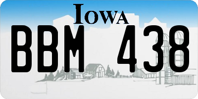 IA license plate BBM438