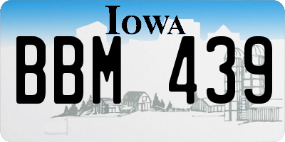 IA license plate BBM439