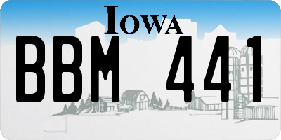 IA license plate BBM441