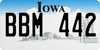 IA license plate BBM442