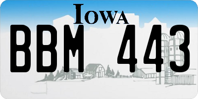 IA license plate BBM443