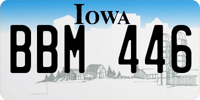 IA license plate BBM446
