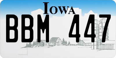 IA license plate BBM447