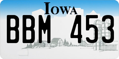 IA license plate BBM453