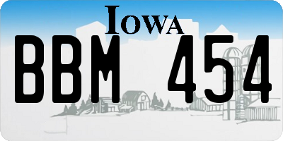 IA license plate BBM454