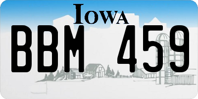 IA license plate BBM459
