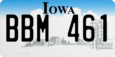 IA license plate BBM461