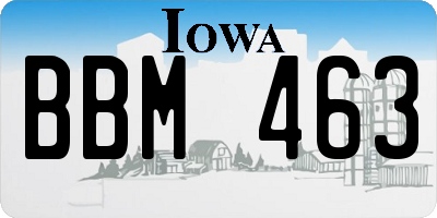 IA license plate BBM463