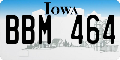 IA license plate BBM464